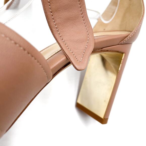 Marion Parke Leah Sandals Pink Leather Heels Ankle Strap Open Toe Sz 36 / 6 - Picture 10 of 12